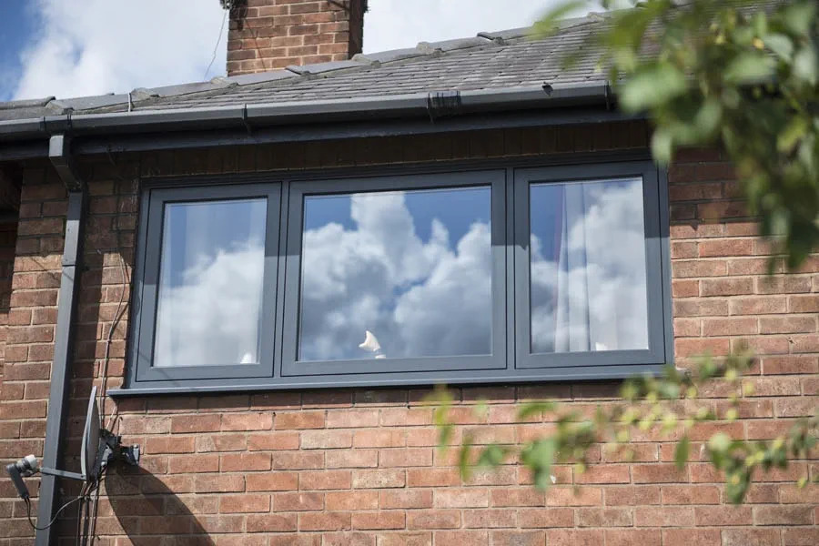 Grey-flush-uPVC-window-first-floor